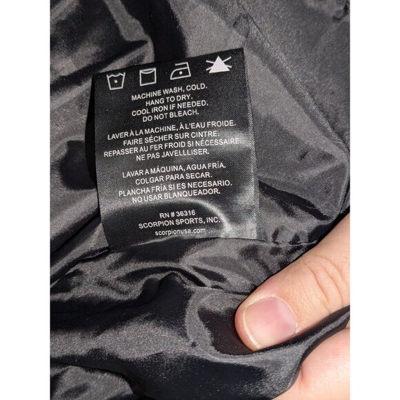 Scorpion Exo Women Blk Motorcycle Jacket Large Quilted Zippered Cuffs liner - Picture 6 of 16